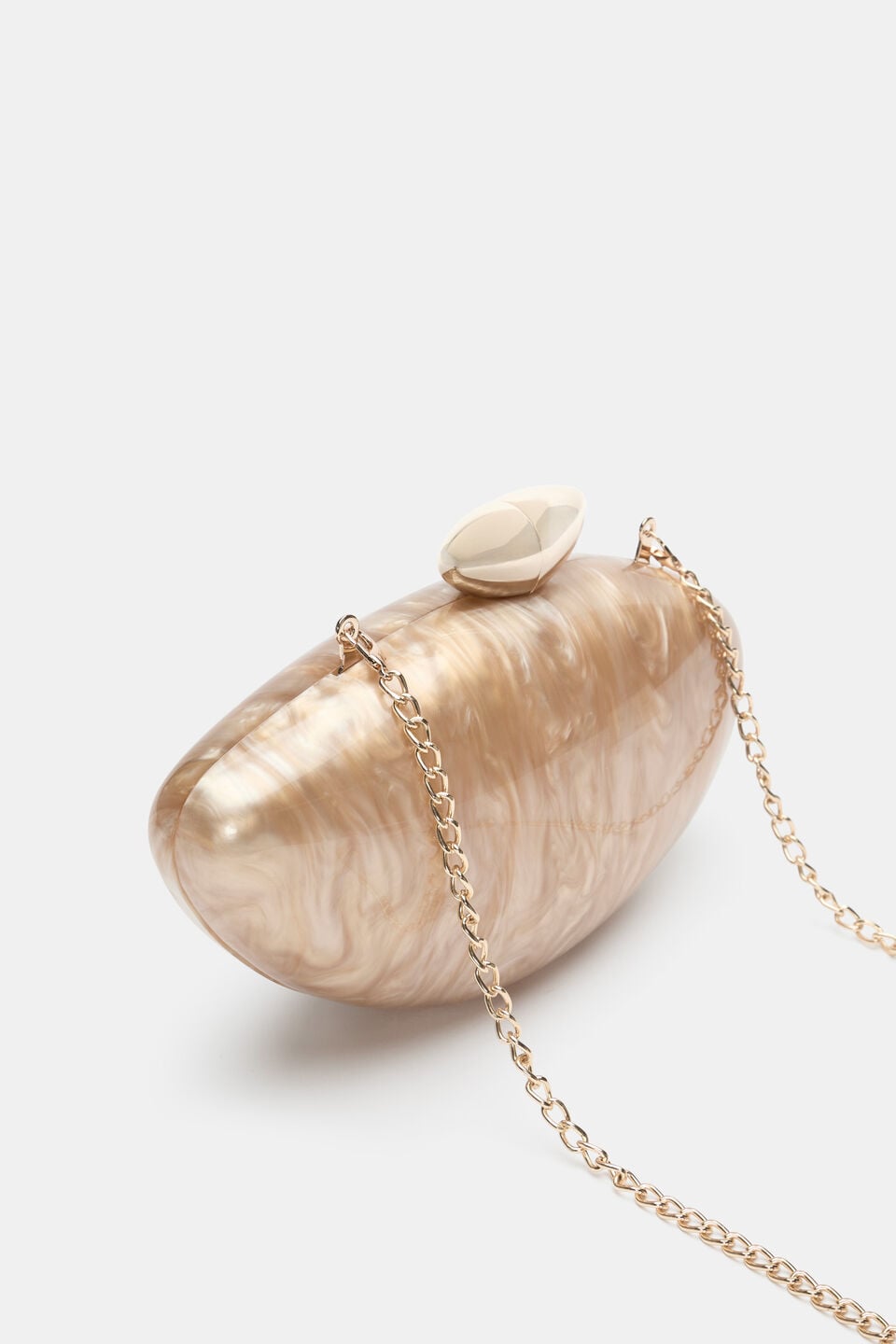 Acrylic Hardcase Clutch  Sandstone