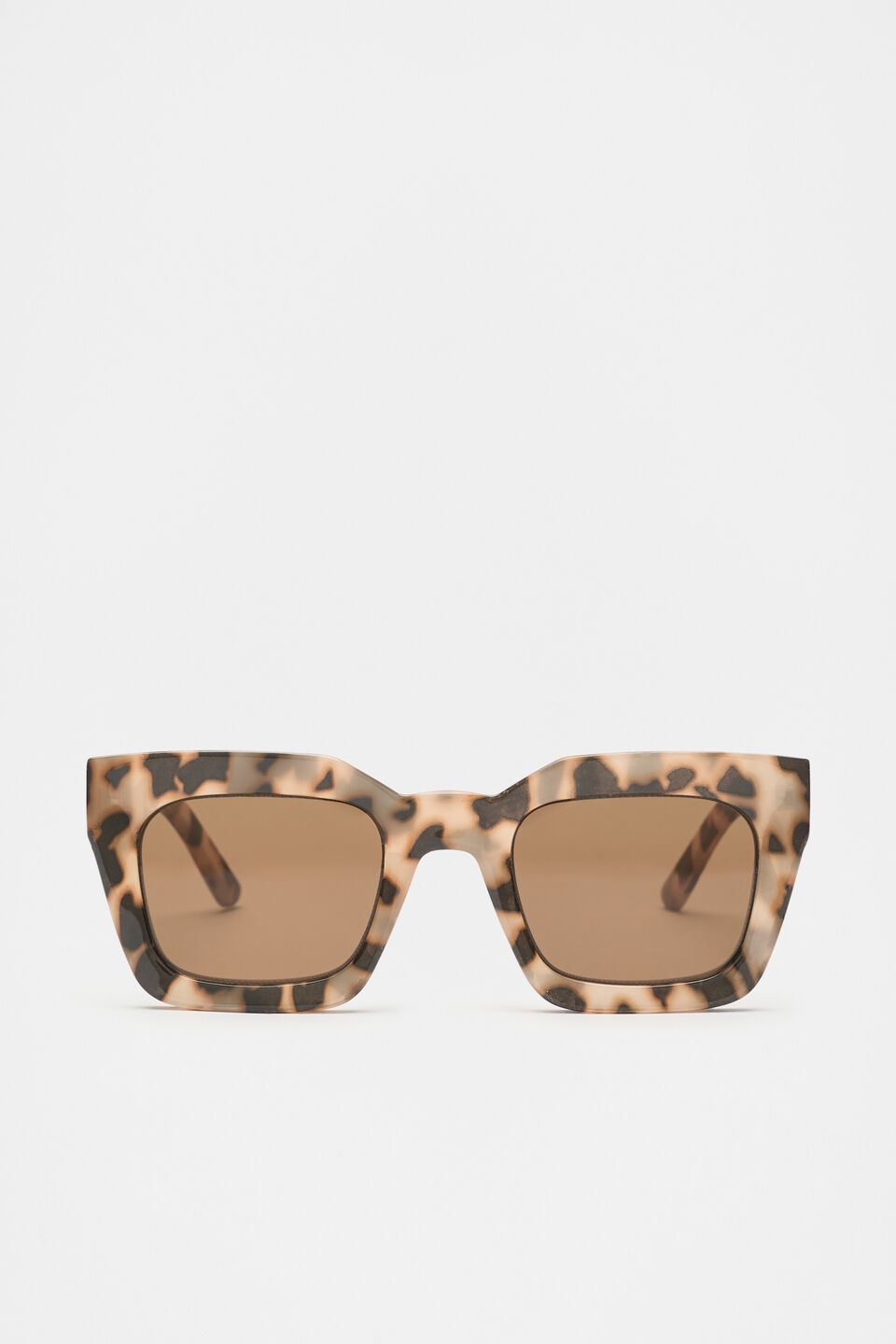 Kaitlyn Rectangle Sunglasses  Milky Tort