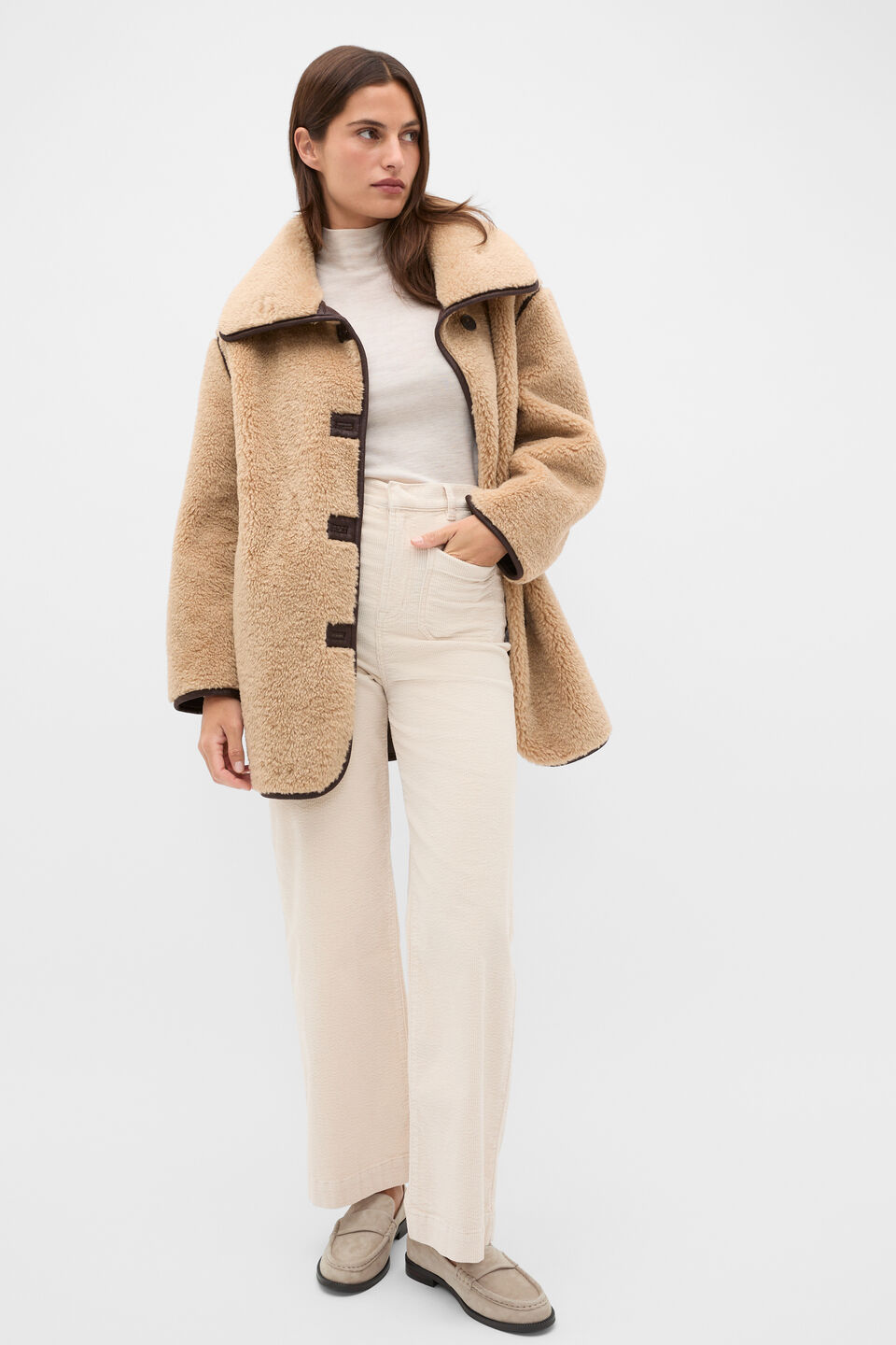 Kyla Loafer  Oat Suede