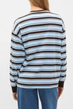 Slouchy Long Sleeve Striped Top  Soft Blue Stripe  hi-res