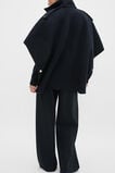 Wool Trench Cape  Twilight Blue  hi-res