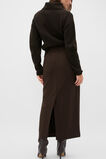 Zip Through Funnel Neck Knit  Coffee Bean  hi-res