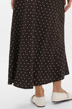 Spot Print Midi Skirt  Coffee Bean Spot  hi-res