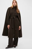 Wool Blend Cape Coat  Coffee Bean  hi-res
