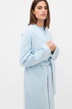 Wool Blend Minimalist Coat  Soft Blue Marle  hi-res
