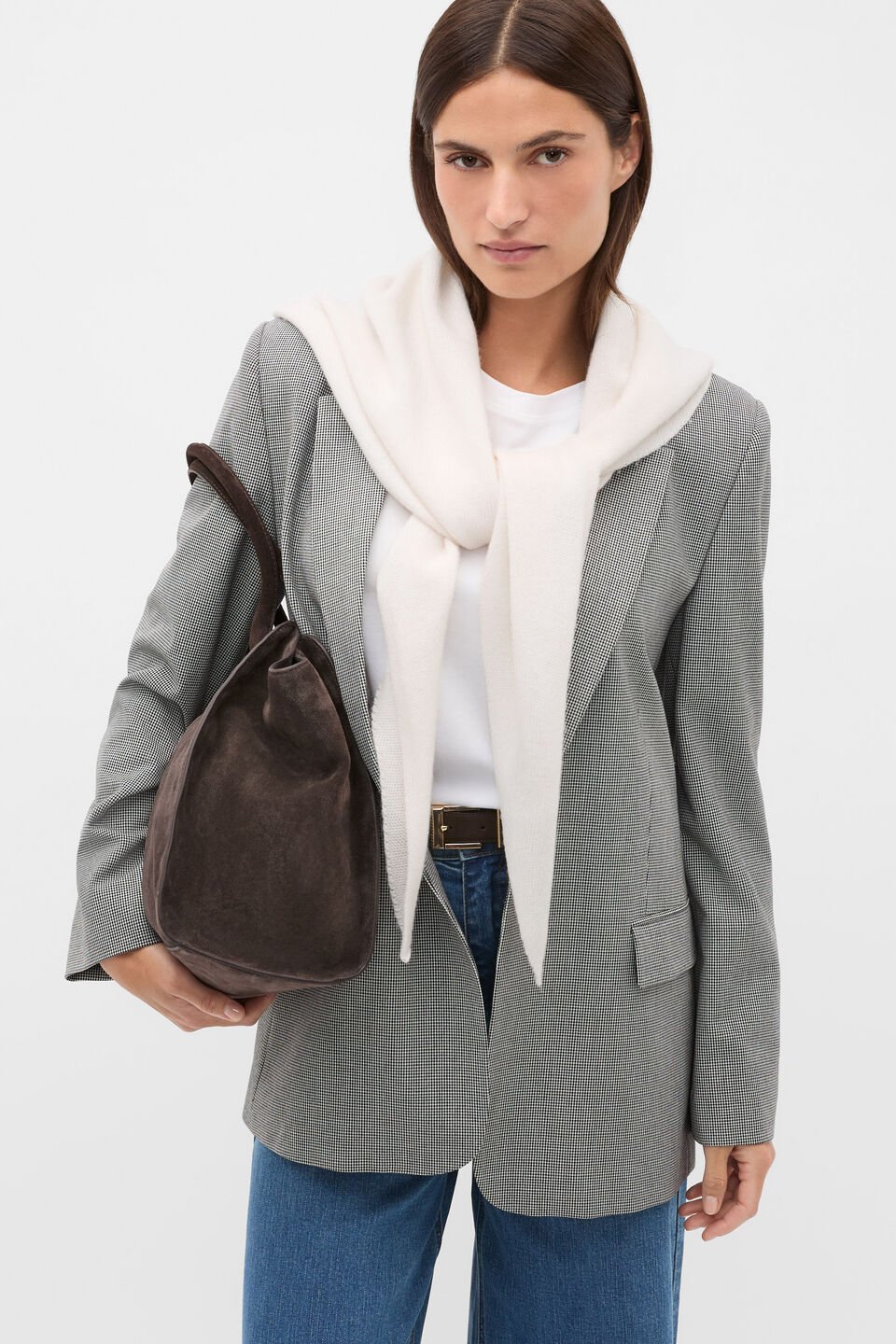 Triangle Scarf  Coconut Cream