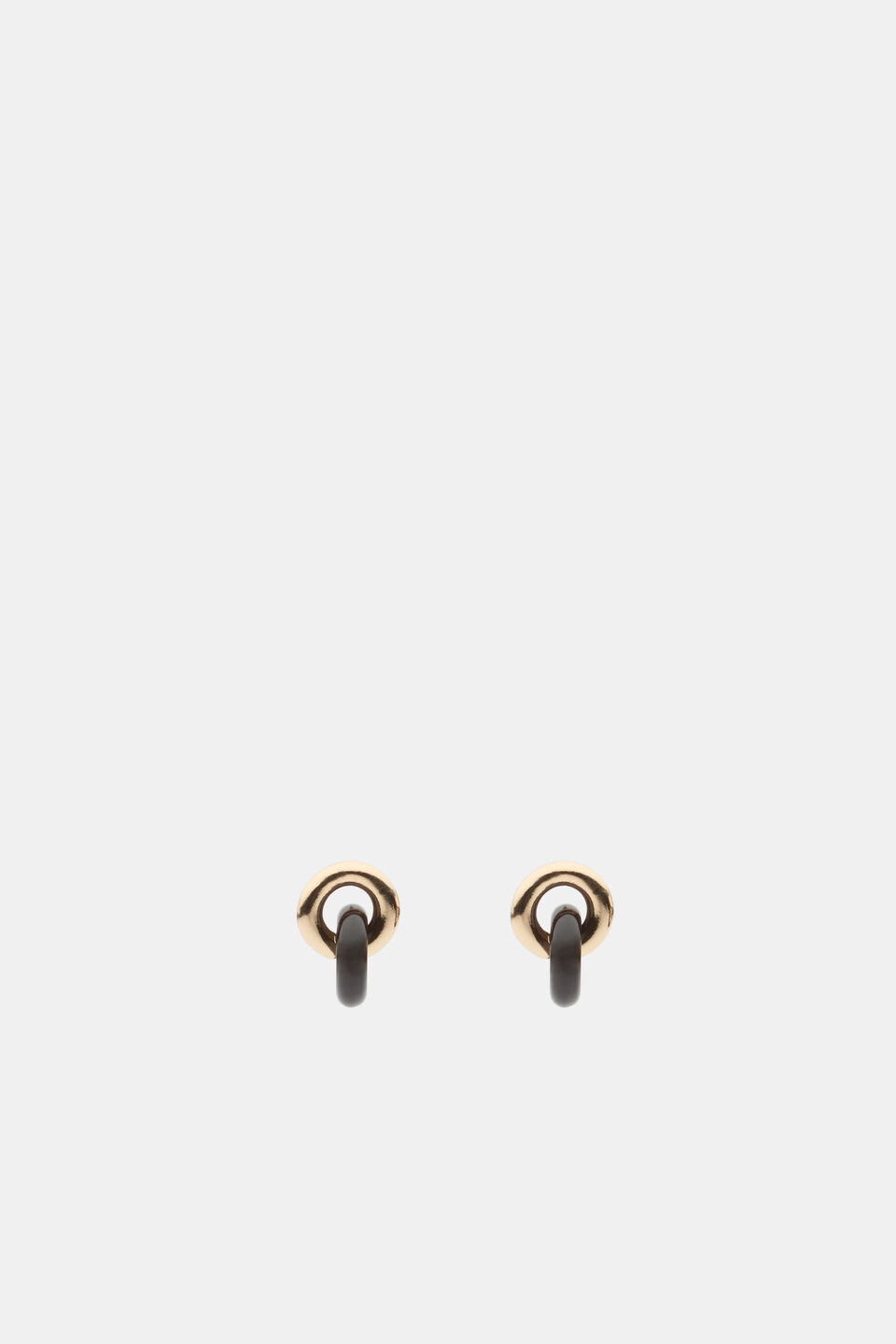 Two Tone Link Earring  Gold