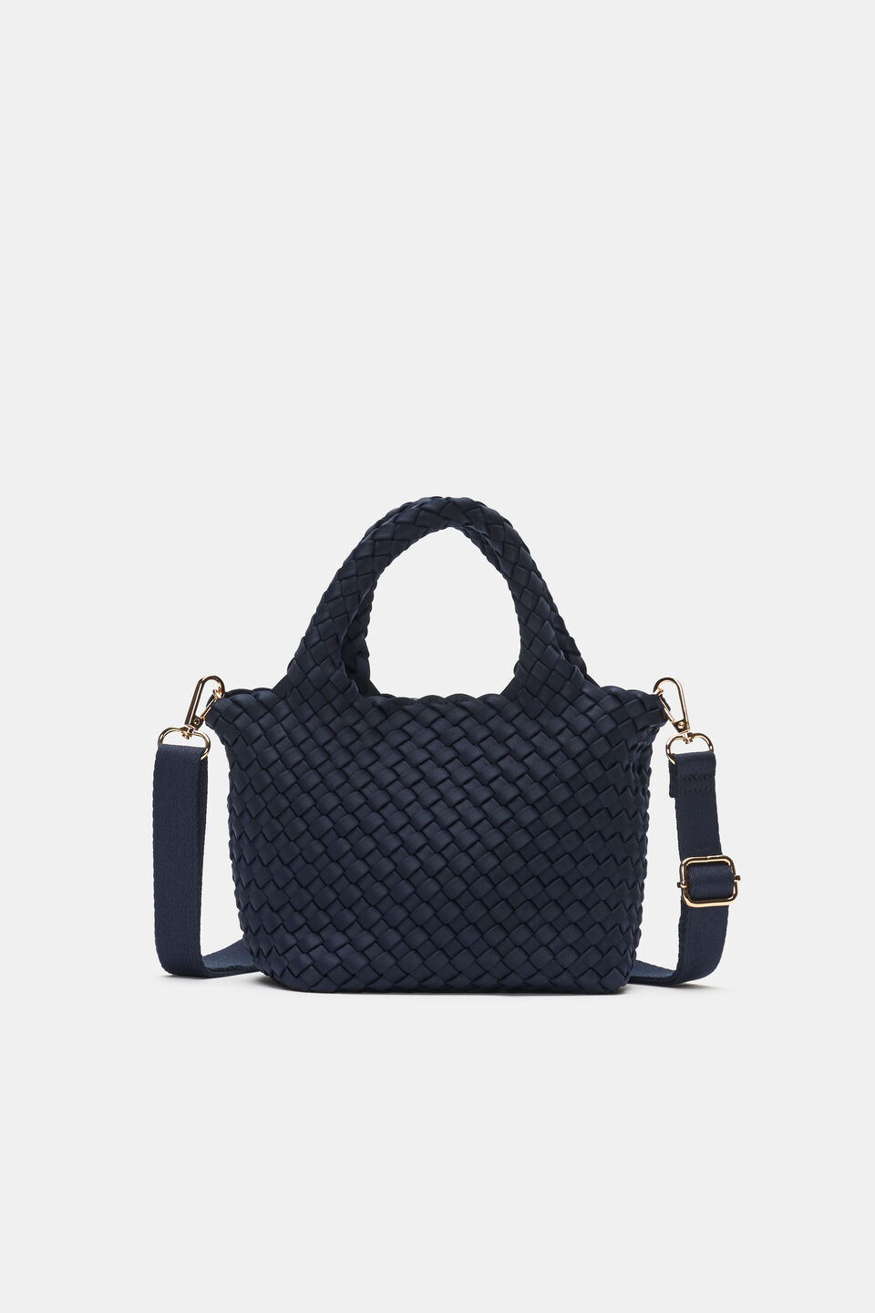 Woven Textured Crossbody Bag  Twilight Blue