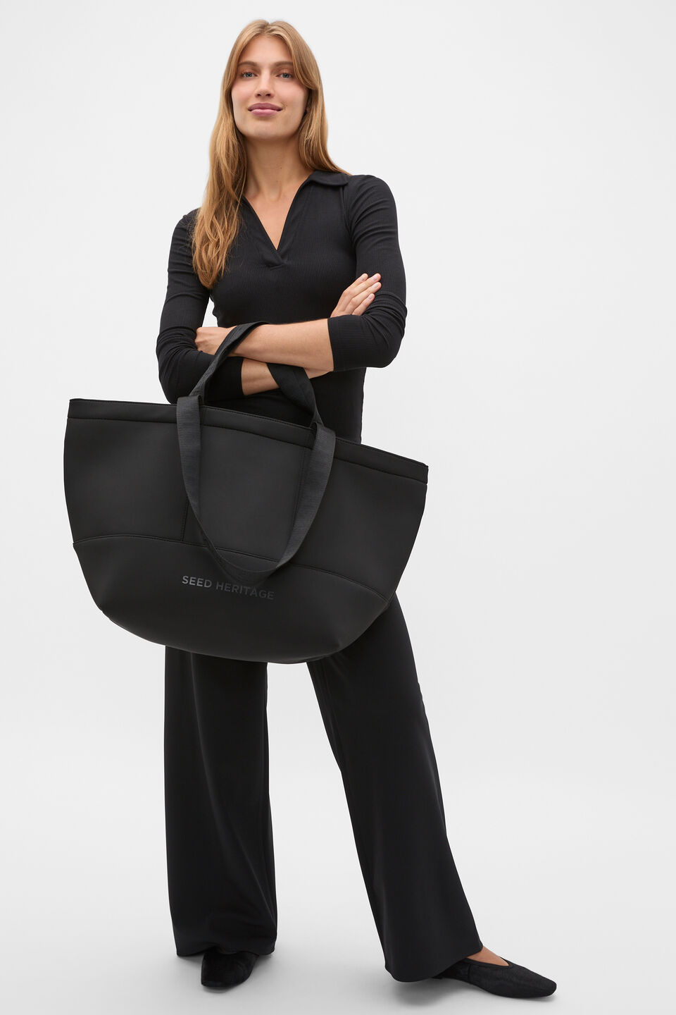 Seed Overnight Tech Tote  Black