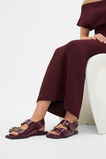 Iris Triple Buckle Sandal  Plum Red  hi-res