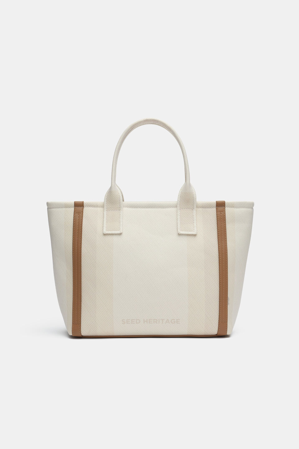 Textured Stripe Carry All  Natural