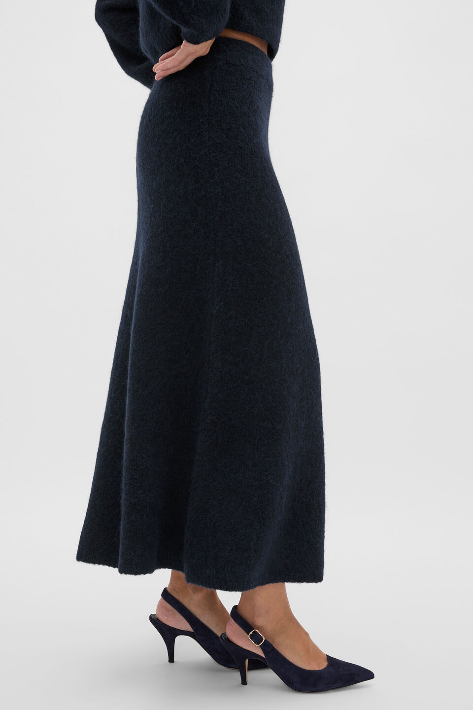 Elora Slingback Pump  Twilight Blue Suede