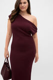 Boucle Fitted Knit Dress  Plum Red  hi-res