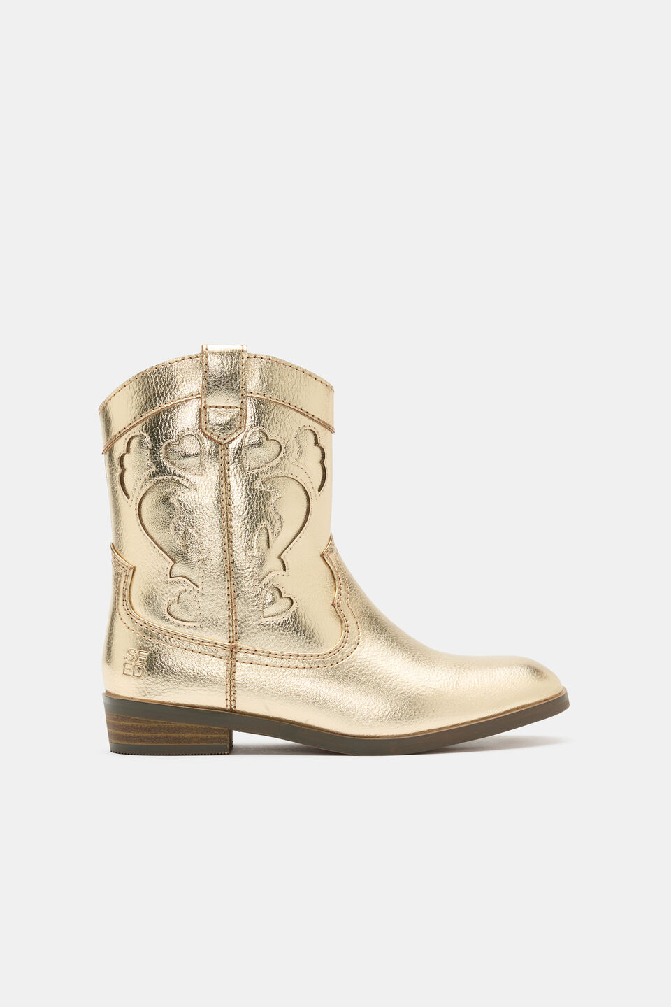 Cutwork Cowboy Boot  Gold