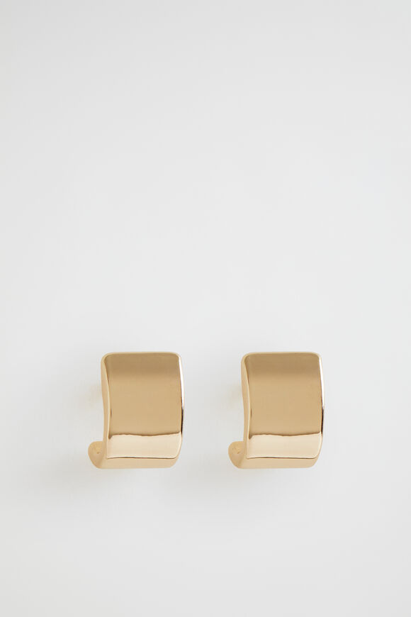 Mini Rectangle Stud  Gold  hi-res