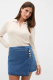 Denim Wrap Mini Skirt  Mid Indigo Denim  hi-res