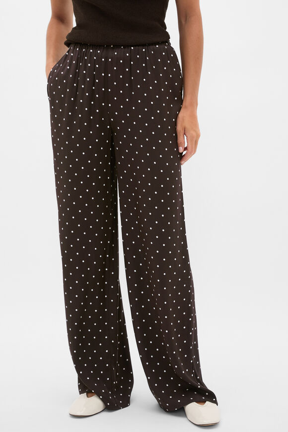 Spot Easy Wide Leg Pant  Coffee Bean Spot  hi-res