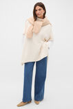 Rib Detail Poncho  Coconut Cream  hi-res