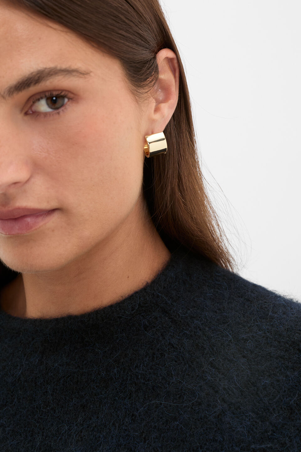 Square Hoop Earring  Gold