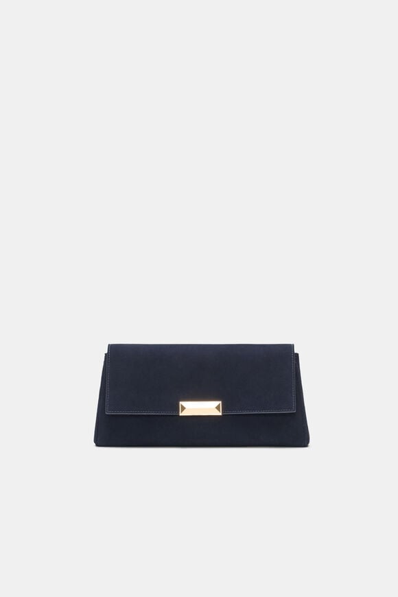 Suede Clutch  Twilight Blue  hi-res
