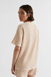 Two Tone Rib Oversized Tee  Soft Wheat  hi-res