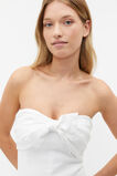 Tie Front Strapless Mini Dress  Whisper White  hi-res