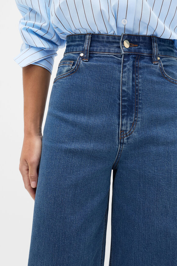 Palazzo Jean  Mid Indigo Denim  hi-res