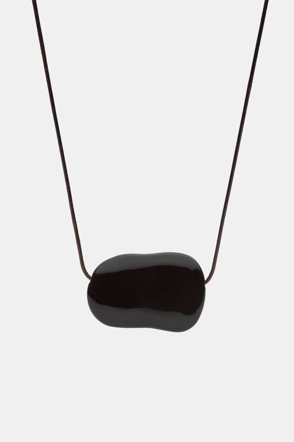 Cord Pebble Necklace  Coffee Bean  hi-res