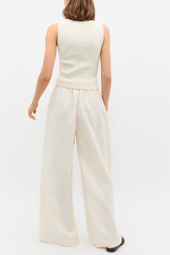 Textured Cotton Knit Top  Buttercream  hi-res