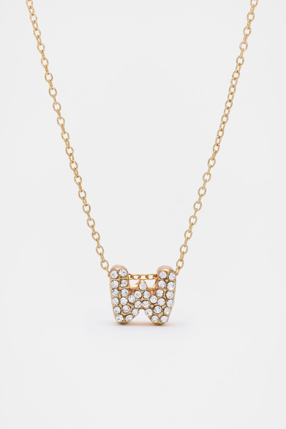 Initial Jewel Bubble Necklace  W