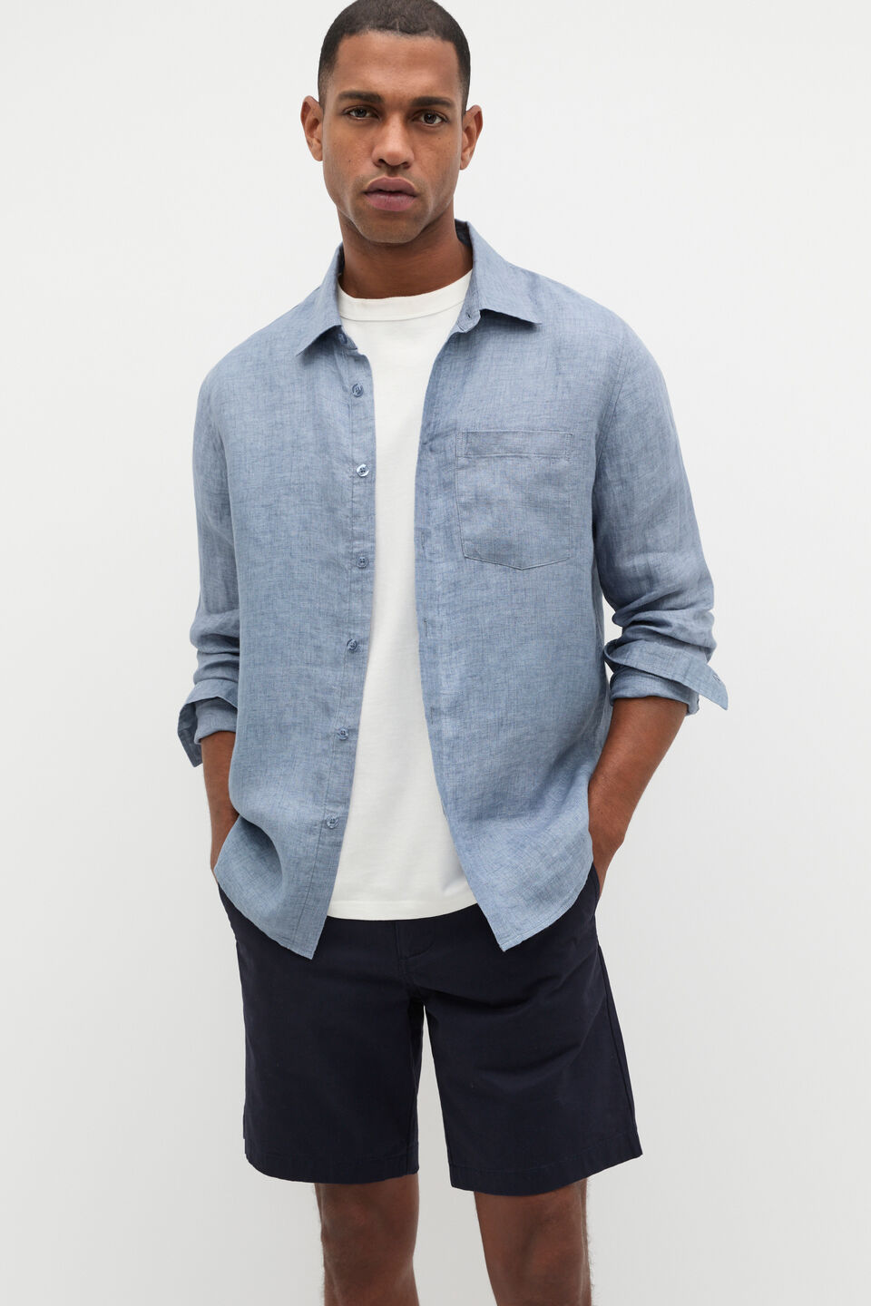 Chambray Linen Shirt  Sailor