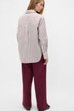 Stripe Cotton Oversized Shirt  Plum Red Stripe  hi-res