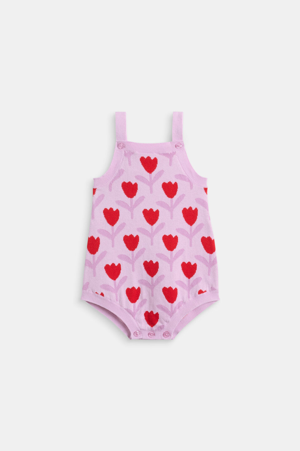 Tulip Knit Onesie  Orchid