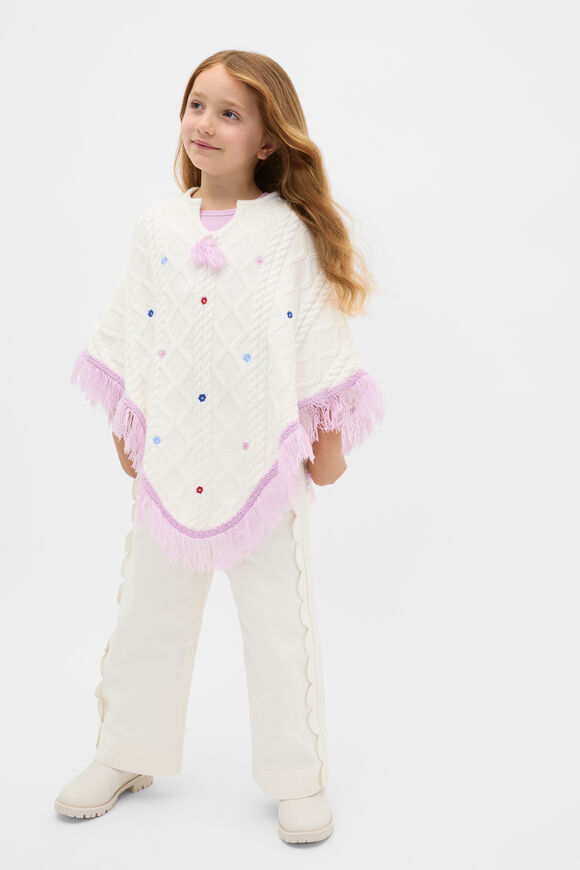 Embroidered Poncho  Multi  hi-res