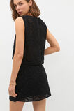 Crochet Knit Skirt  Black  hi-res