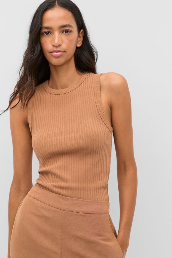 Cotton Rib Tank  Copper  hi-res