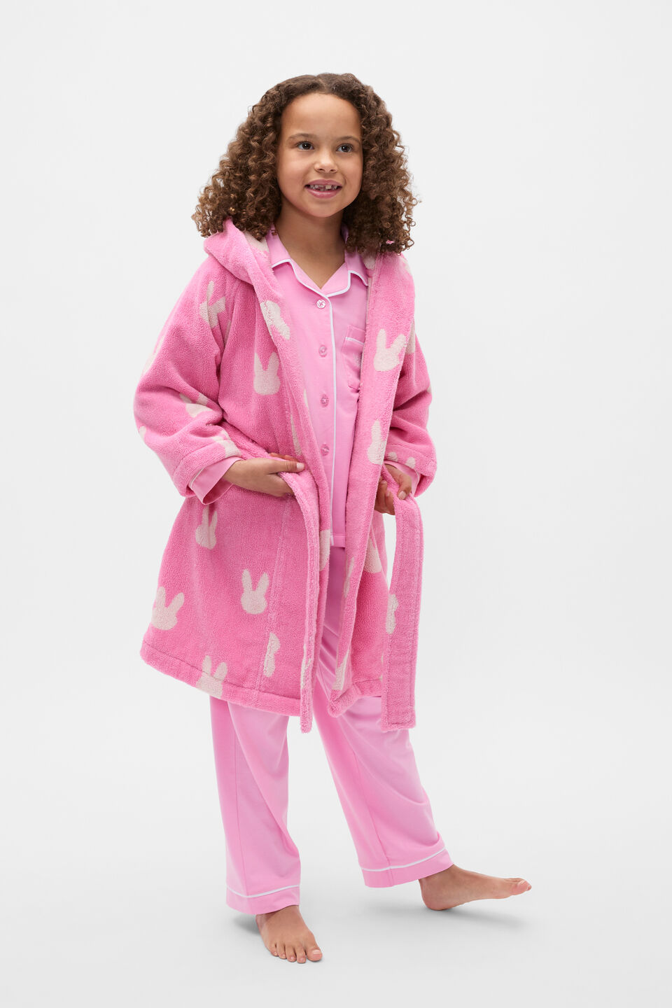 Bunny Bath Robe  Candy Pink