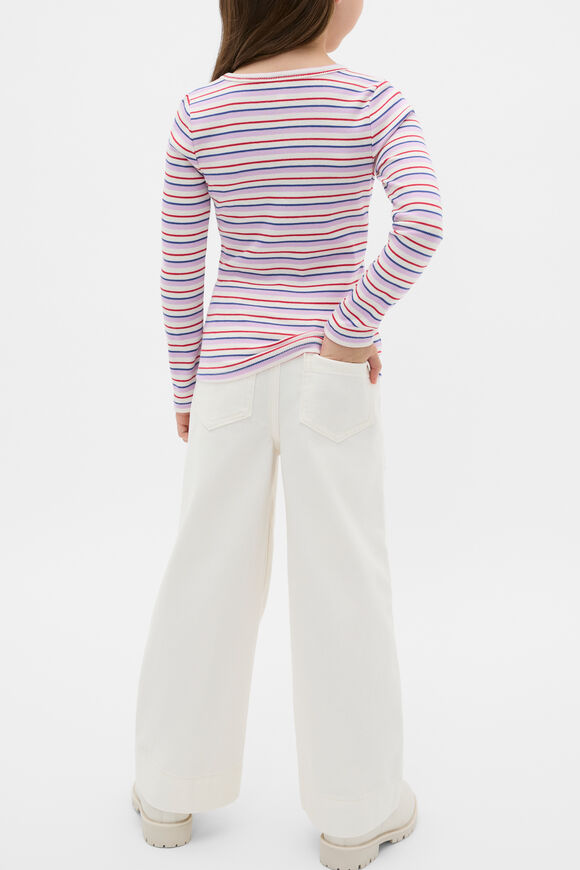 Stripe Rib Tee  Multi  hi-res