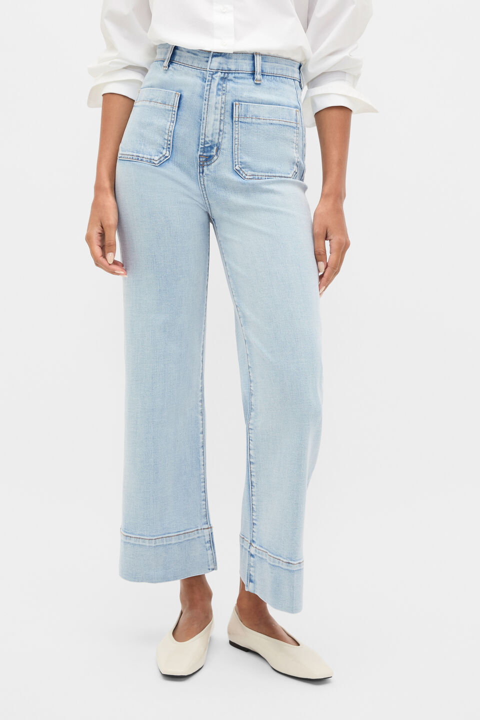 Core Wide Leg Pocket Jean  Pacific Wash