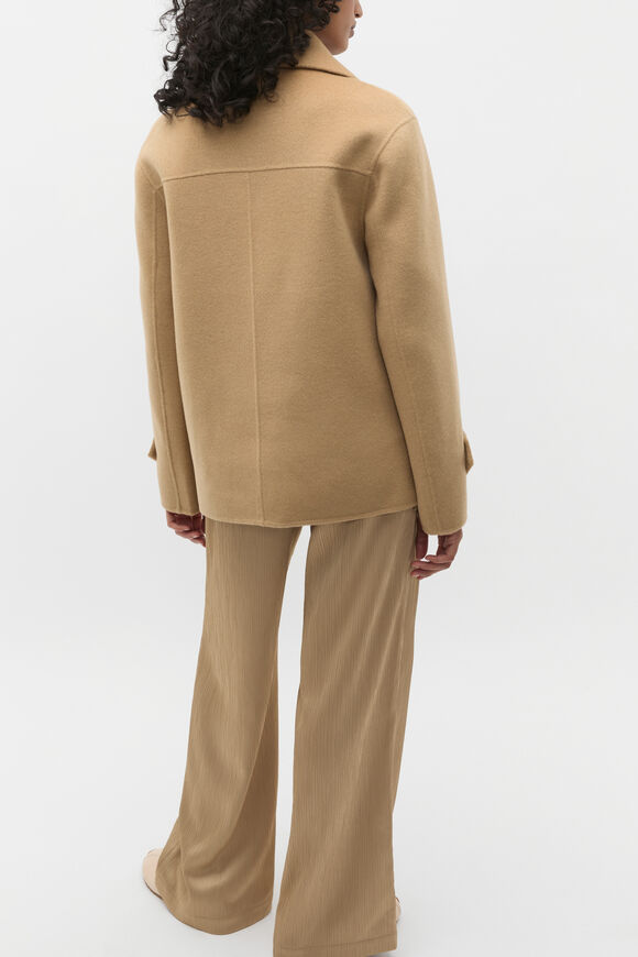 Wool Blend Double Breasted Jacket  Rye  hi-res