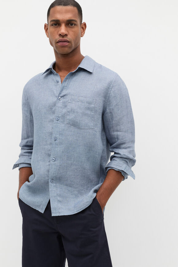 Chambray Linen Shirt  Sailor  hi-res