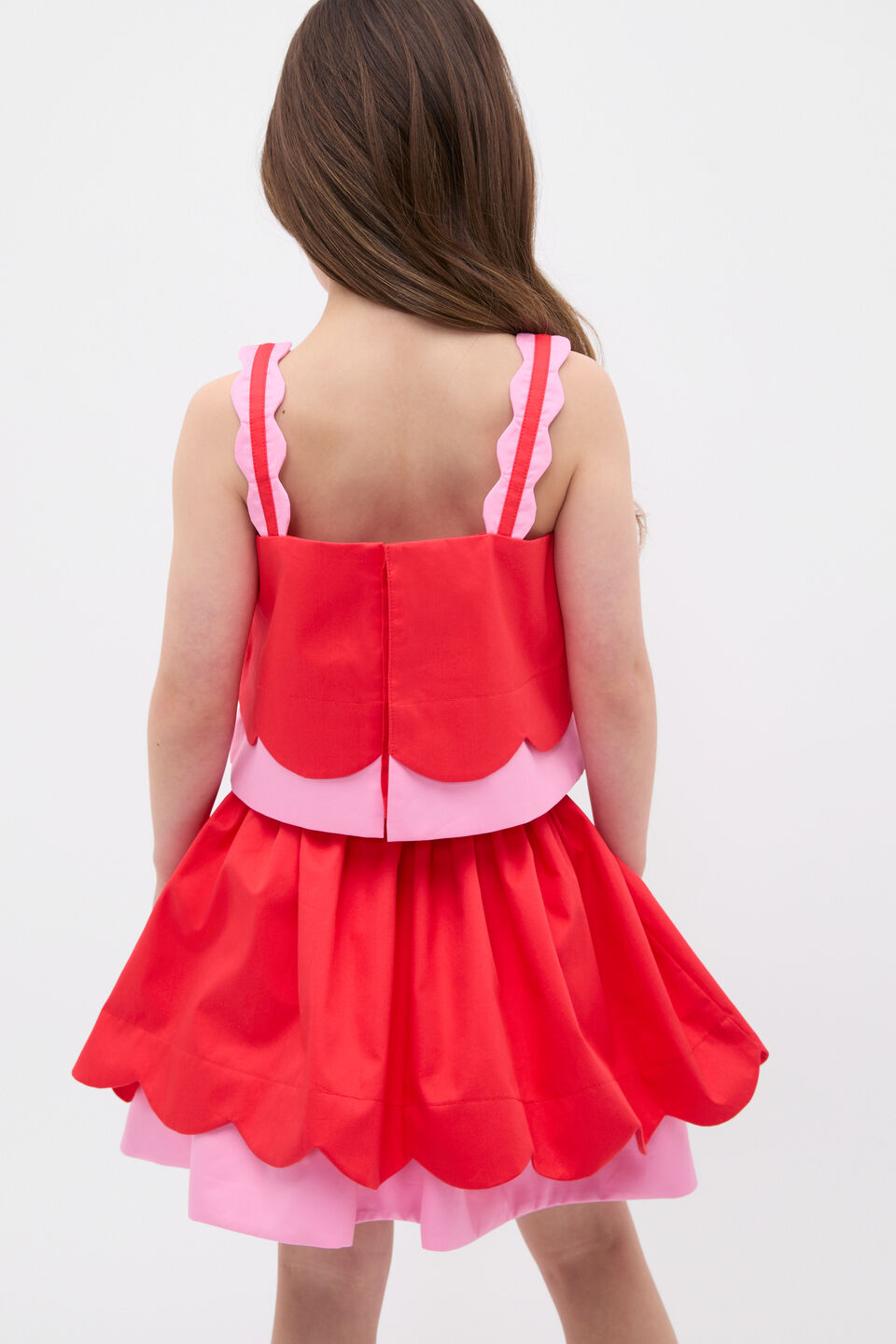 Scallop Cami  Strawberry Red