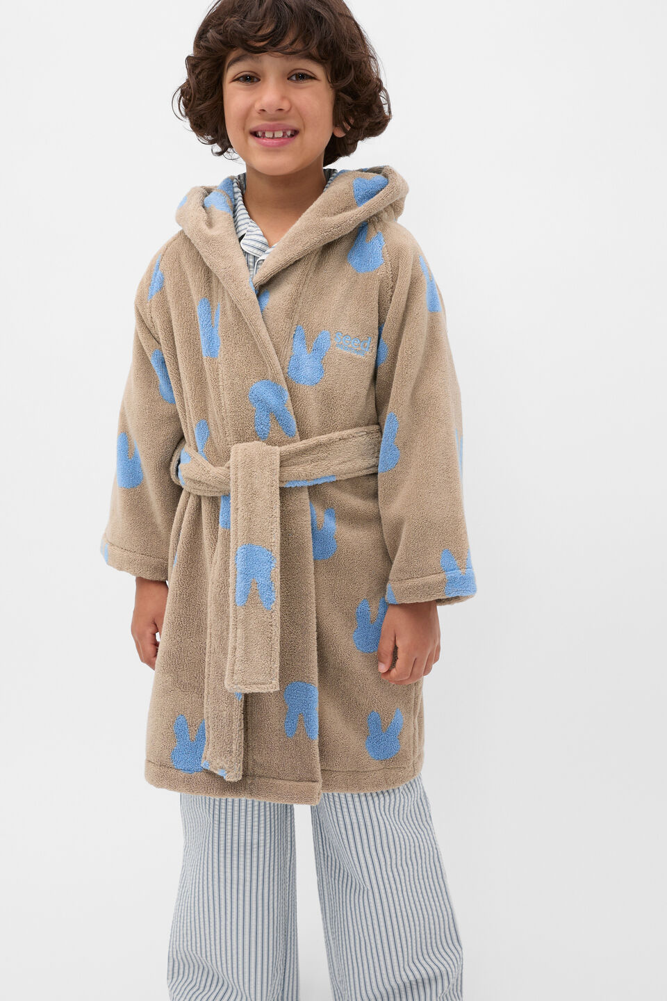 Bunny Bath Robe  Cloud Blue