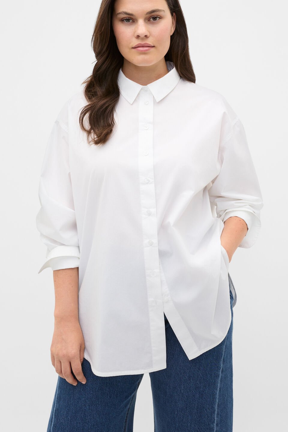 Poplin Classic Shirt  Whisper White