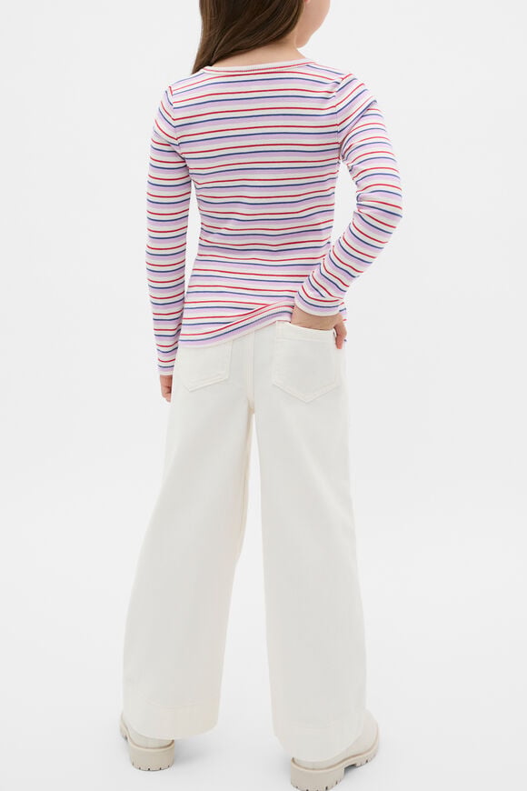 Stripe Rib Tee  Multi  hi-res