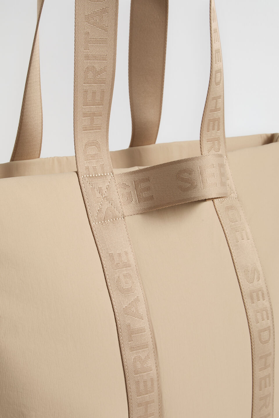 Monochrome Logo Tote  Champagne Beige