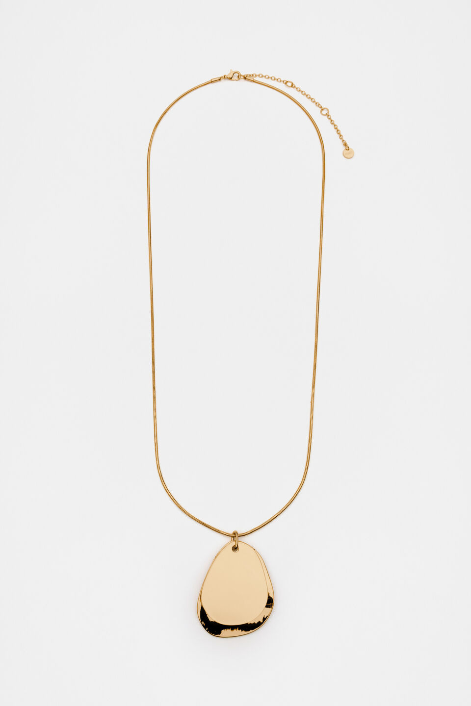 Organic Pendant Necklace  Gold