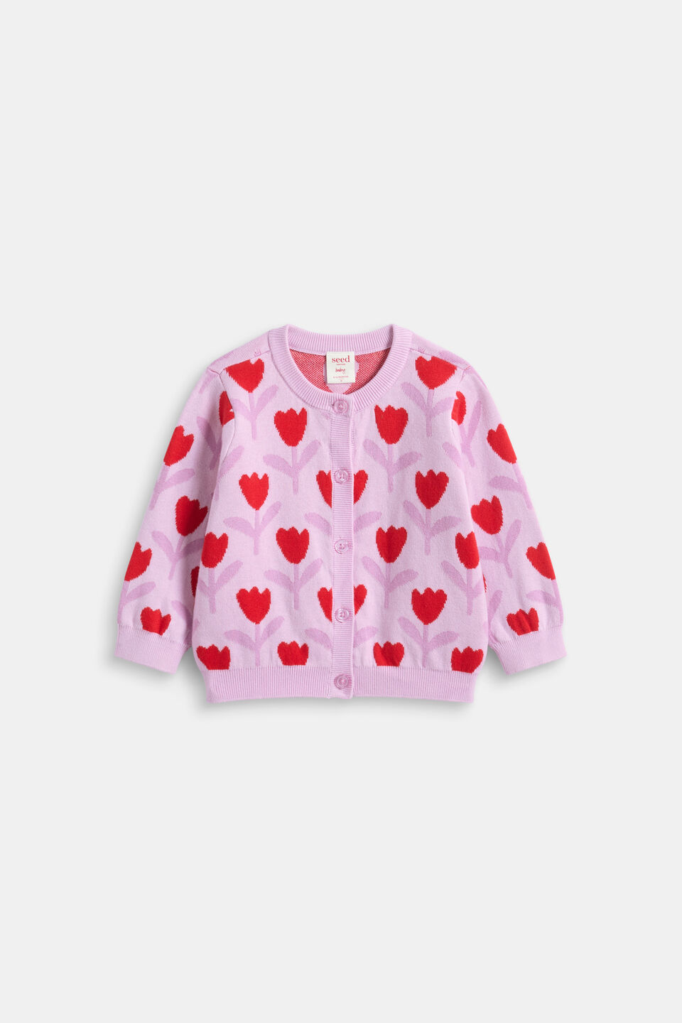 Tulip Knit Cardigan  Orchid
