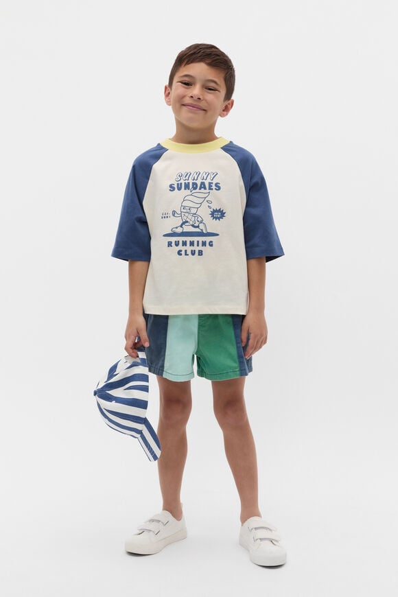 Boxy Raglan Tee  Washed Navy  hi-res