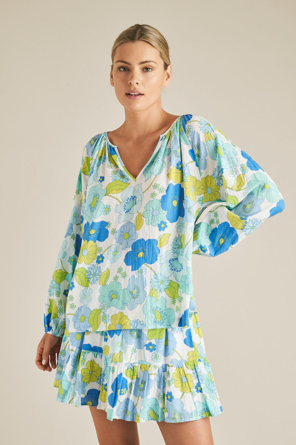 Retro Floral Blouse  